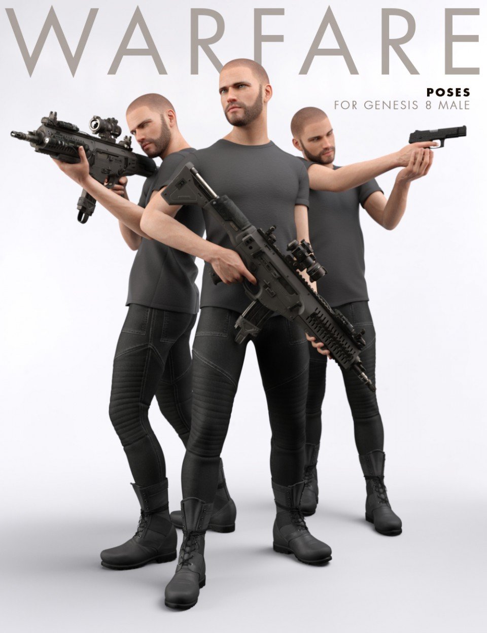 Warfare Poses for Genesis 8 Male_DAZ3D下载站