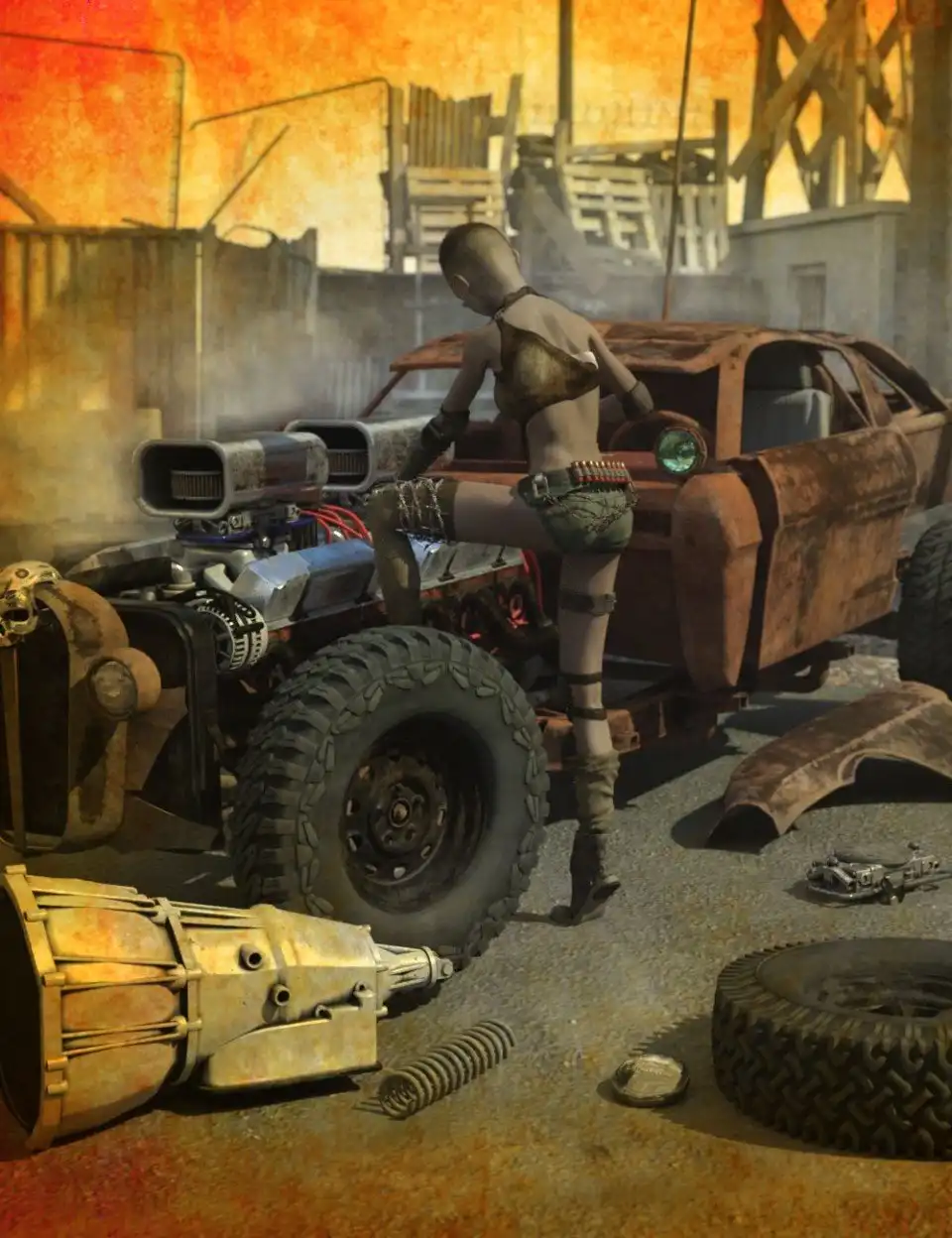 Wasteland Vehicle Construction Set_DAZ3DDL