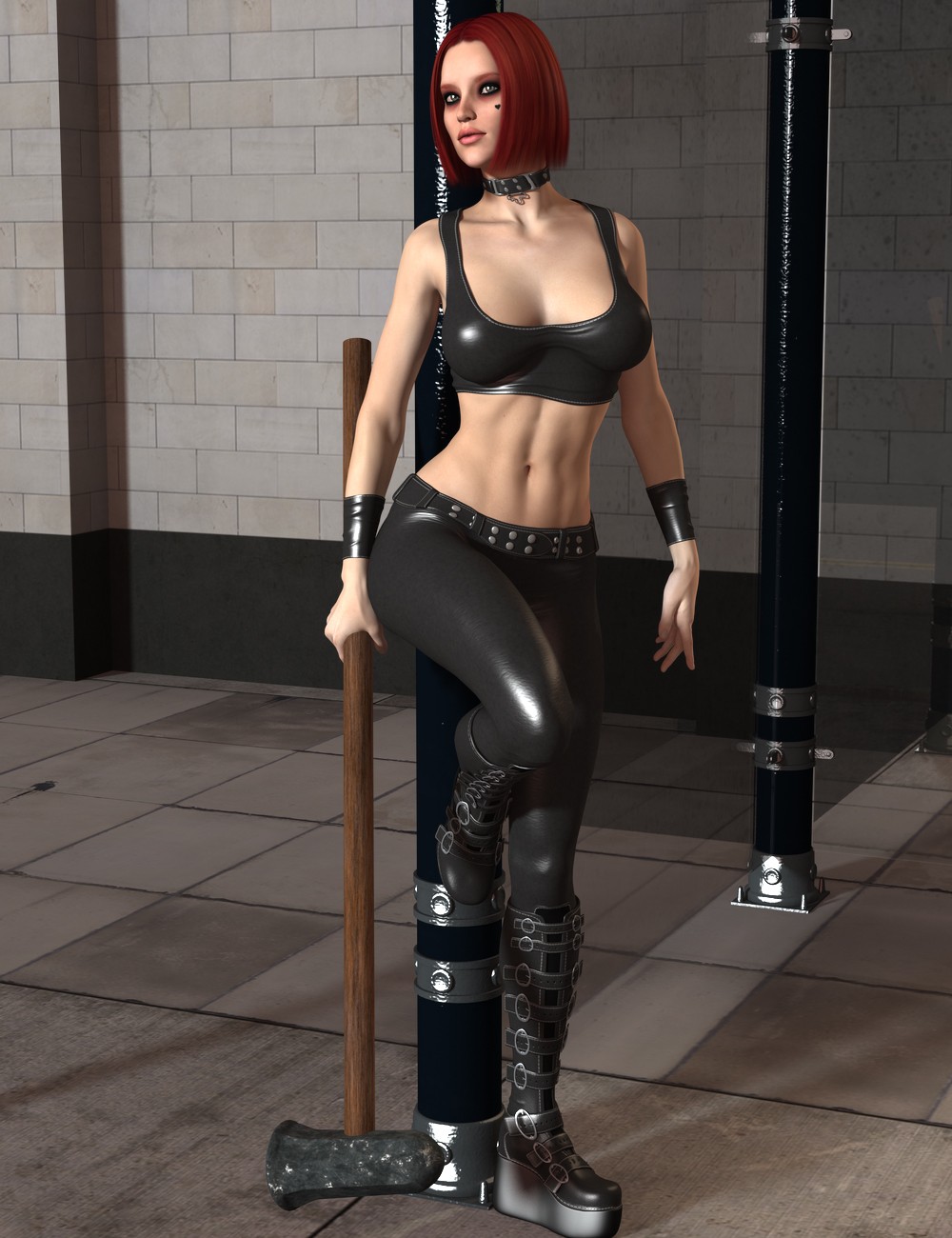 Wetlook Outfit for Genesis 2 Female(s)_DAZ3D下载站