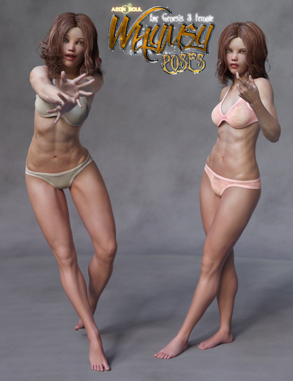 Whymsy Poses for Genesis 3 Female_DAZ3D下载站