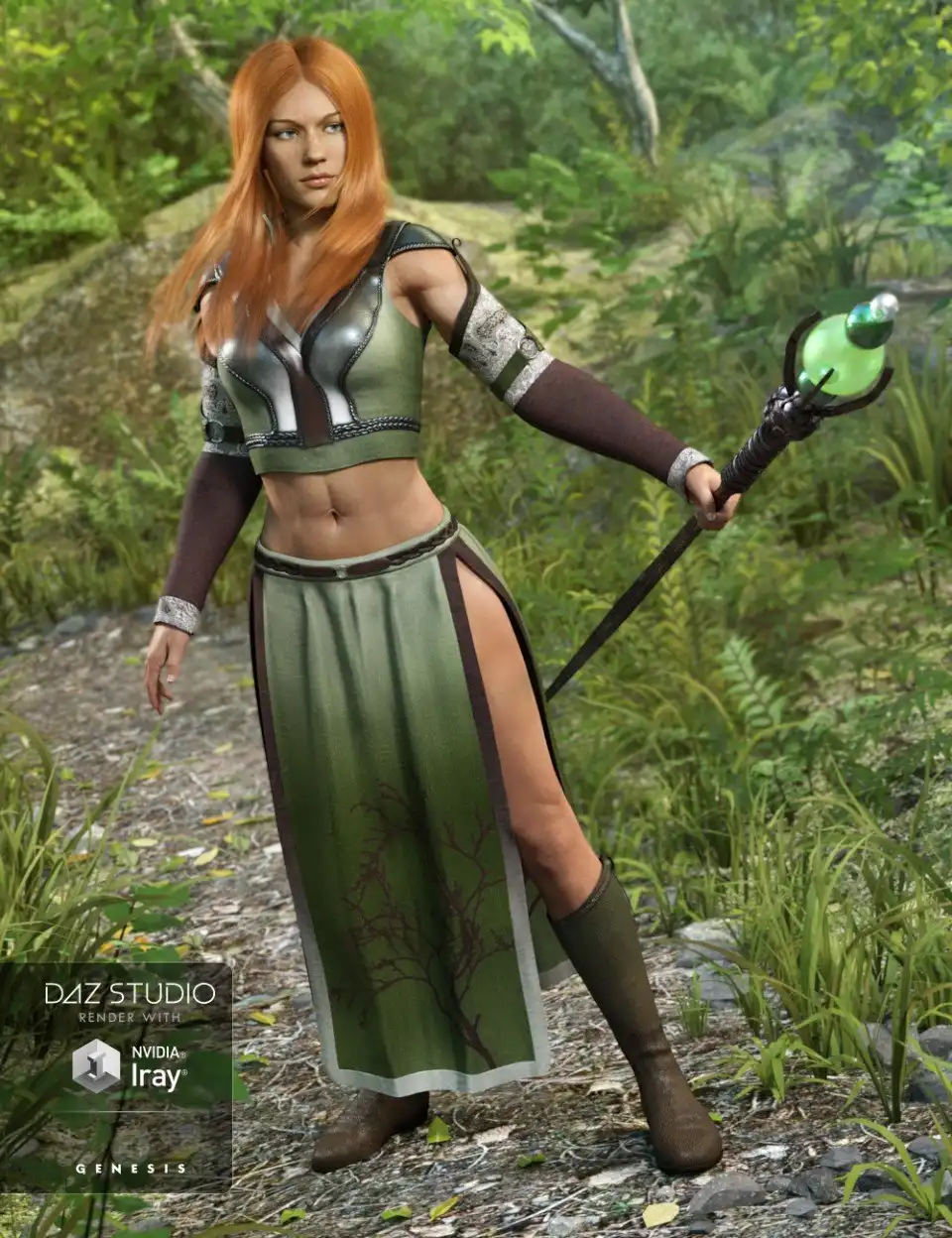 Woodland Summoner Outfit for Genesis 3 Female(s)_DAZ3DDL