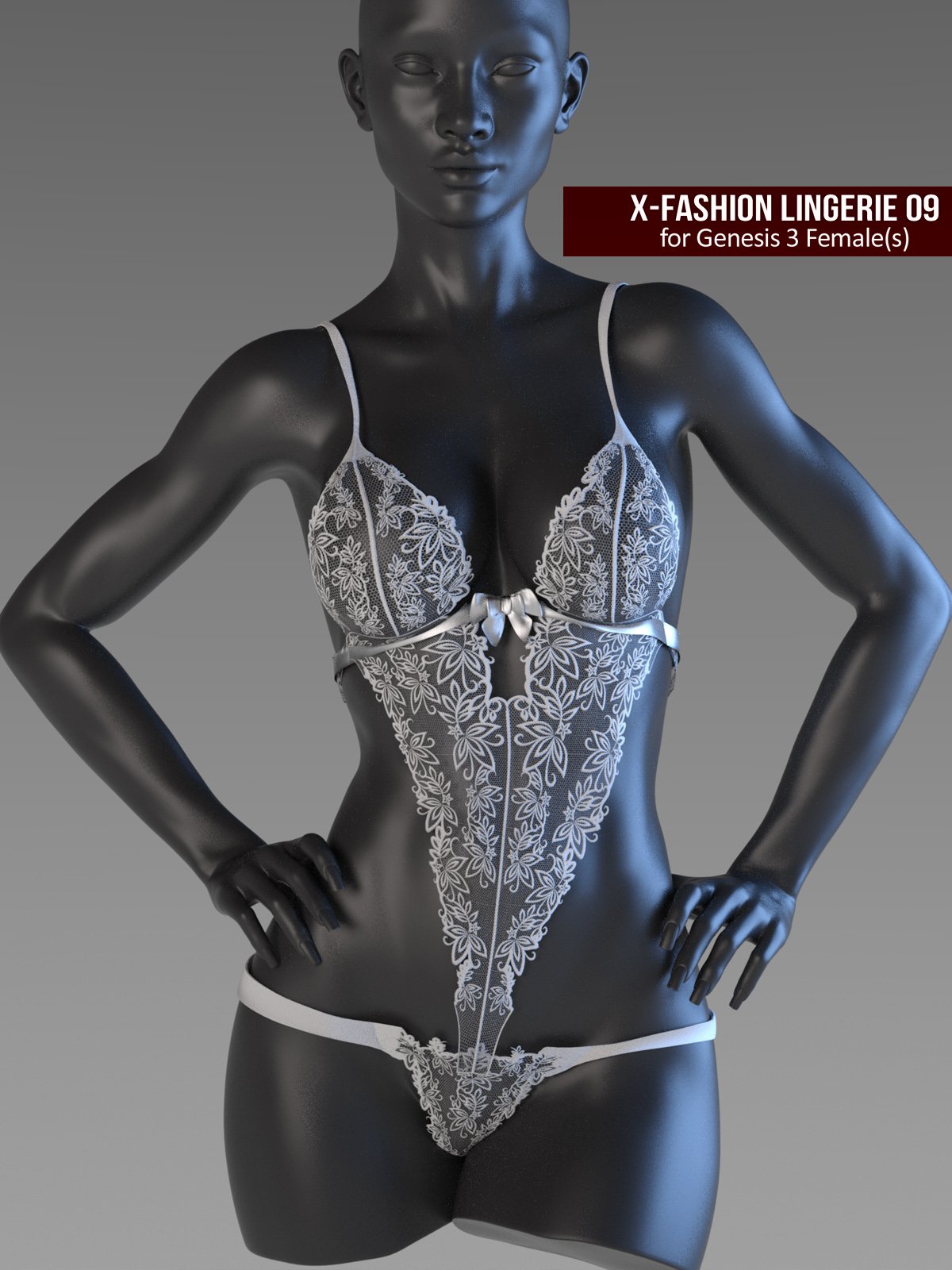 X-Fashion Lingerie 9 for Genesis 3 Females_DAZ3D下载站