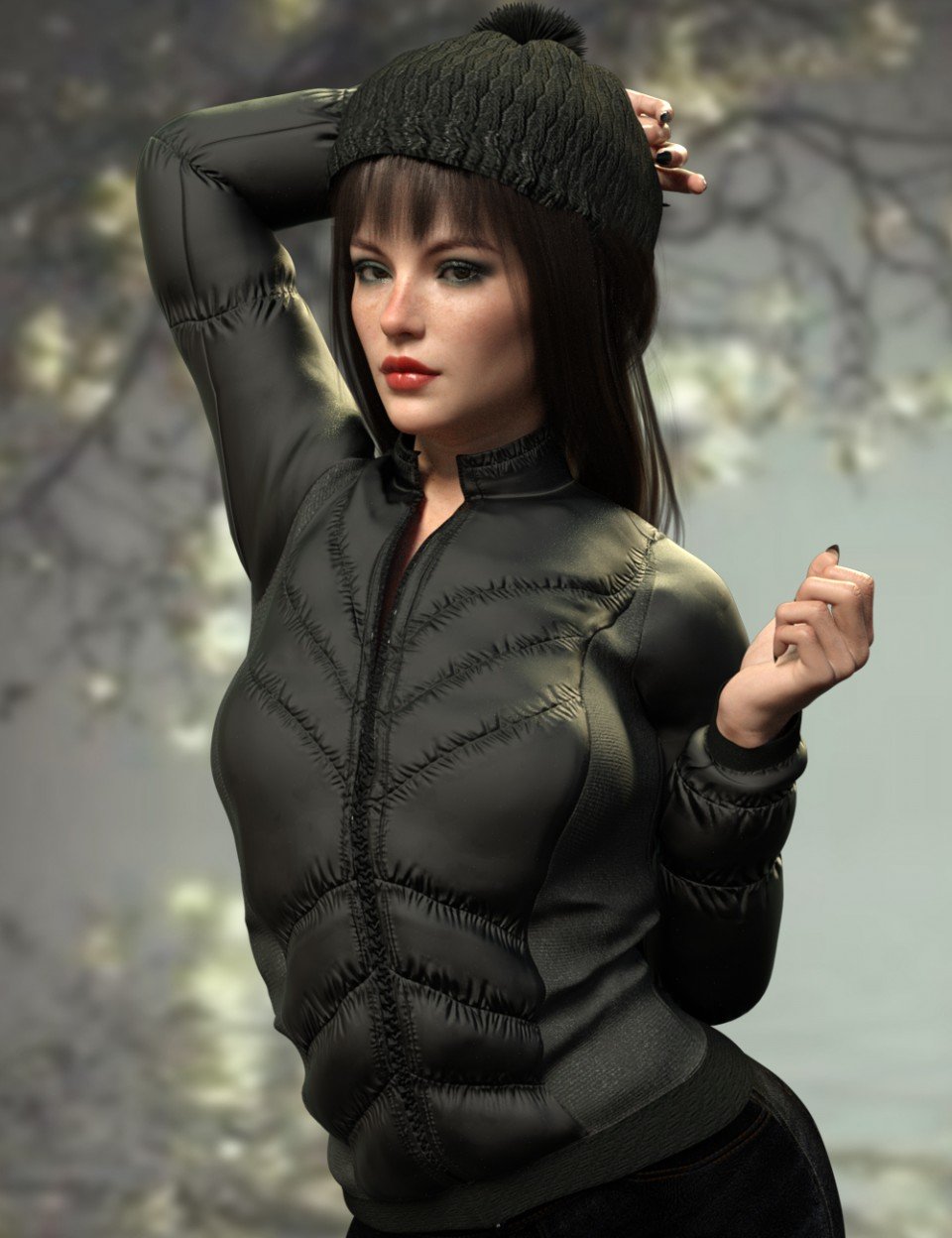 X-Fashion Warm Winter Jacket for Genesis 8 Female(s)_DAZ3D下载站