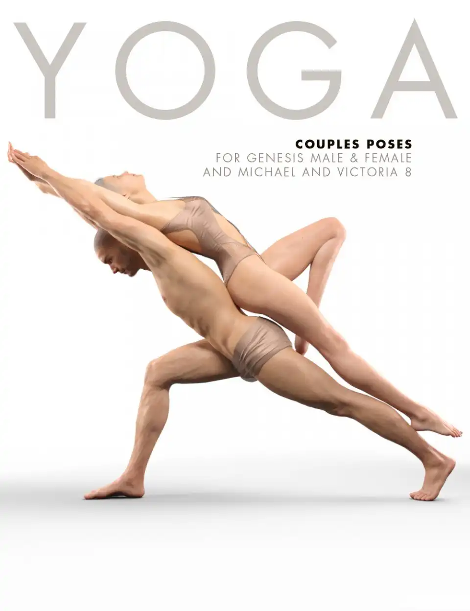YOGA Couples Poses for Genesis 8 Male(s) and Female(s)_DAZ3D下载站