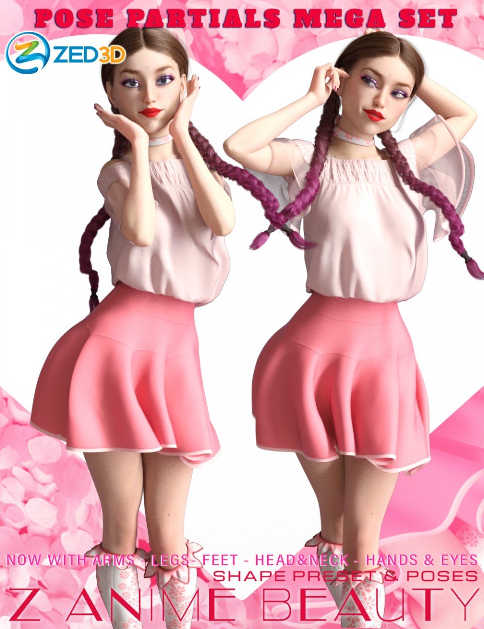 Z Anime Beauty Shape and Pose Mega Set_DAZ3D下载站