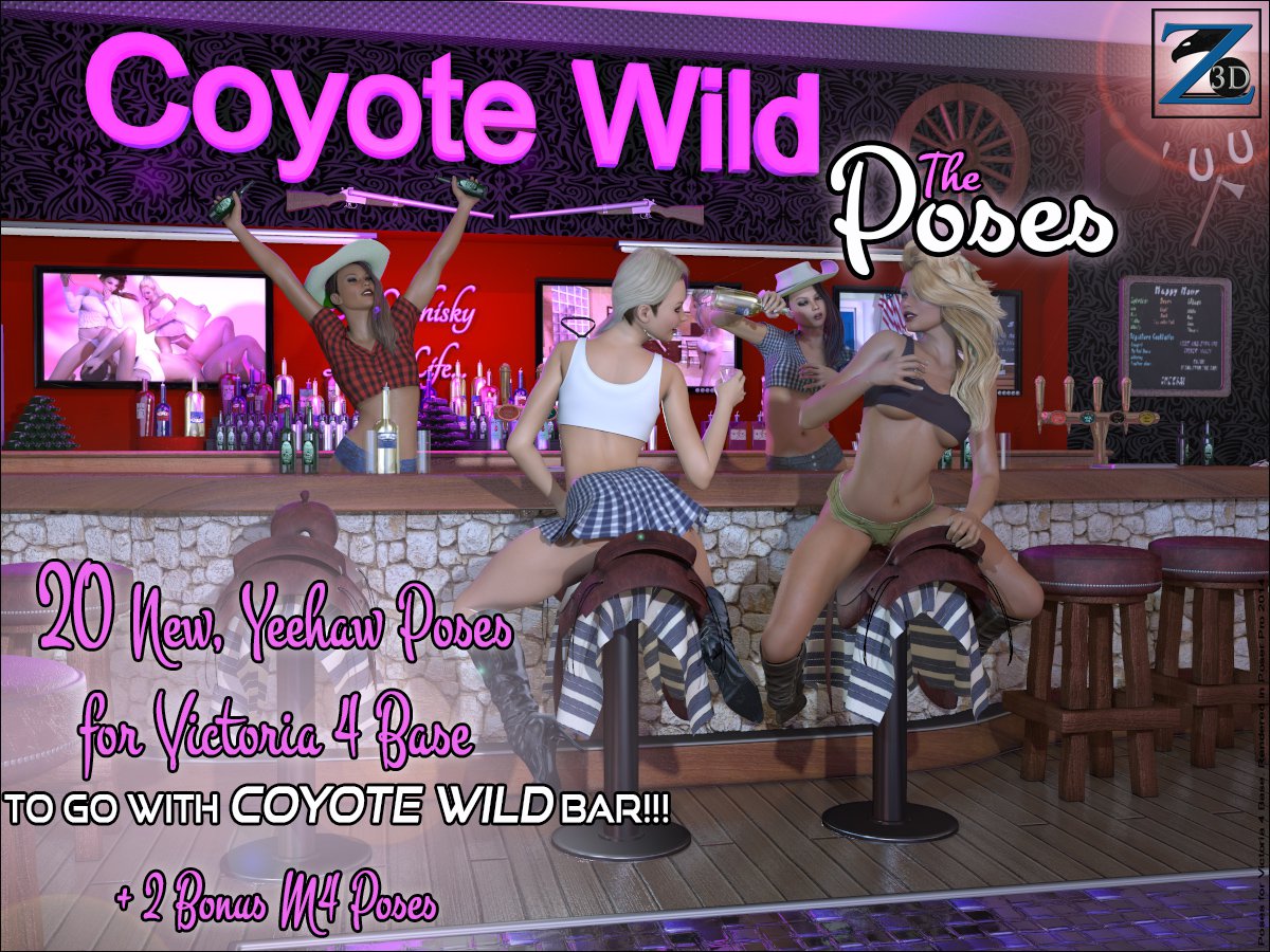 Z Coyote Wild The Poses_DAZ3D下载站