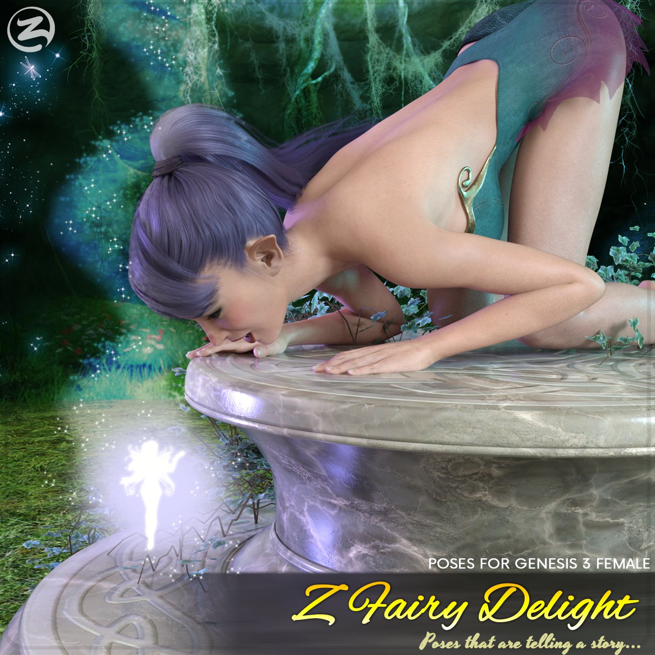 Z Fairy Delight – Poses for the Genesis 3 Females_DAZ3D下载站
