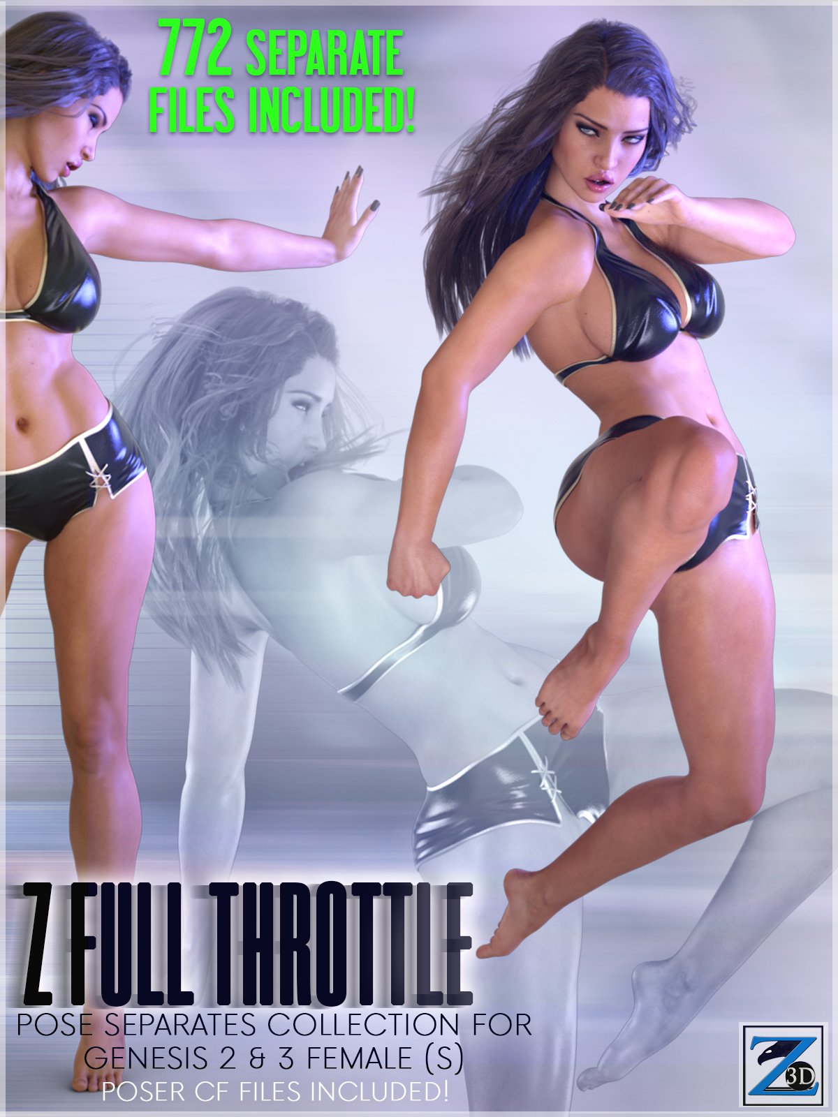 Z Full Throttle – Pose Separates Collection for Genesis 2 & 3 Female(s)_DAZ3D下载站
