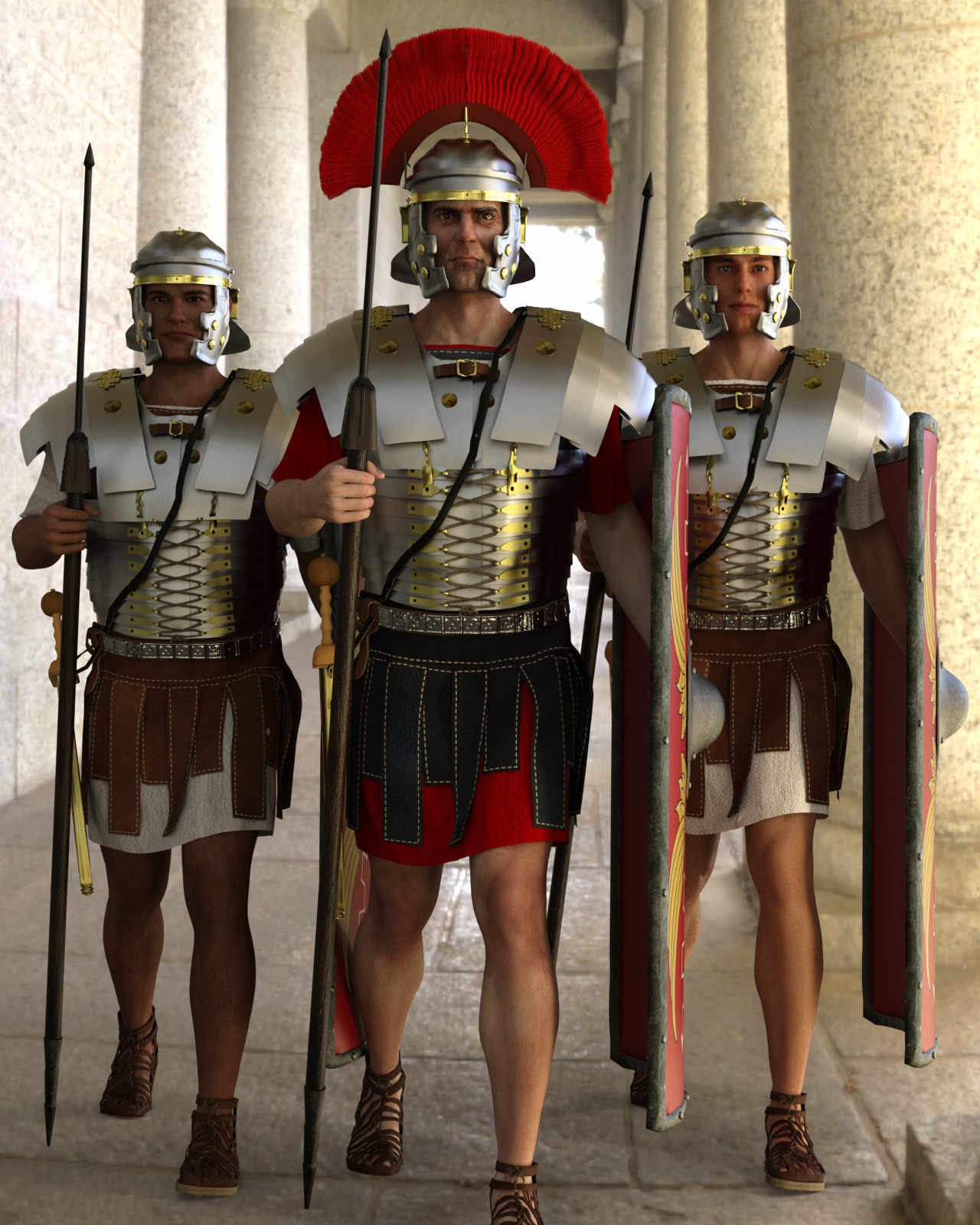 dForce Classic Roman Armor for Genesis 8 Male