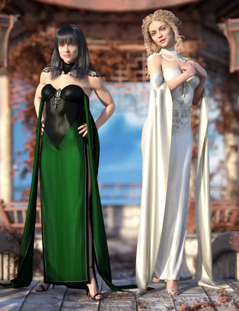 dForce Fantasy Cape Outfit Textures_DAZ3DDL