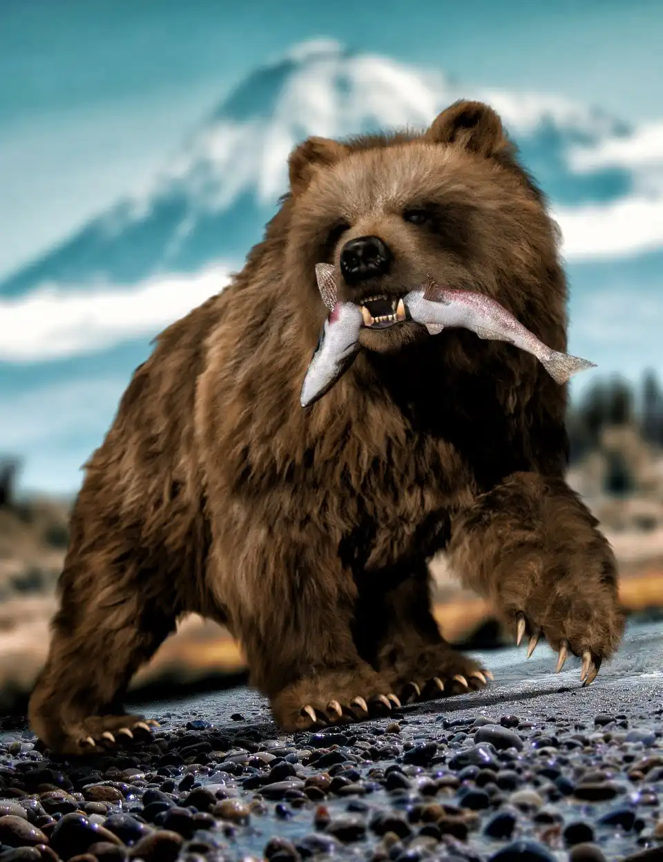 dForce Hair for Brown Bear by AM_DAZ3DDL
