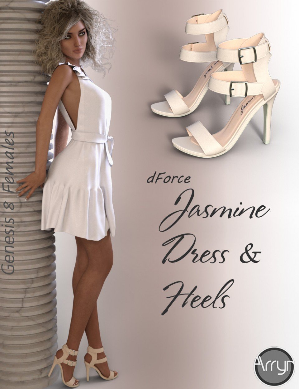dForce Jasmine Outfit for Genesis 8 Female_DAZ3D下载站