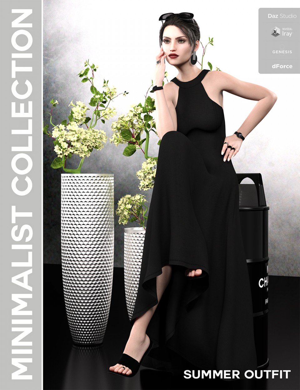dForce Minimalist Summer Outfit for Genesis 8 Female(s)_DAZ3D下载站