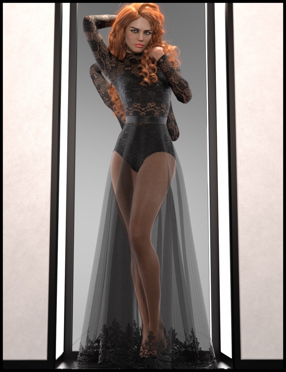 dForce Multi Bodysuit Skirt Outfit for Genesis 8 Female(s)_DAZ3D下载站