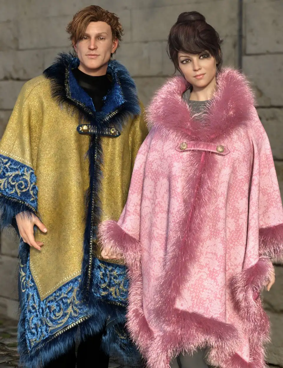 dForce Real Fur Poncho Texture Expansion_DAZ3D下载站