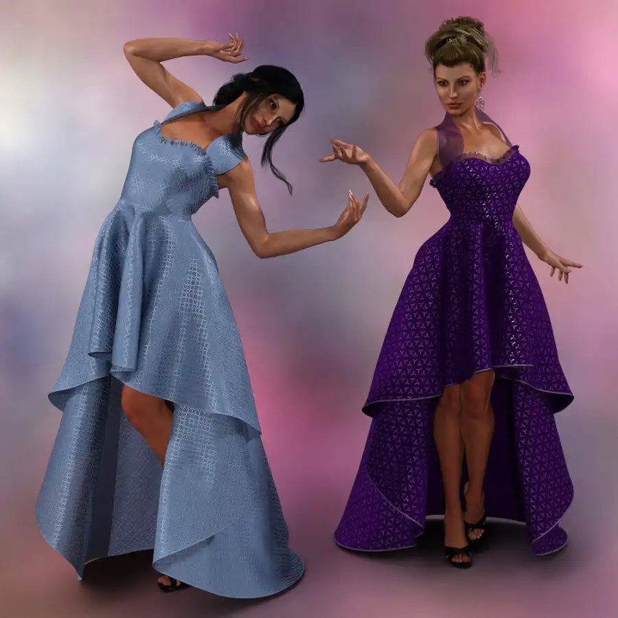 dForce – Train Dress for G8F_DAZ3DDL