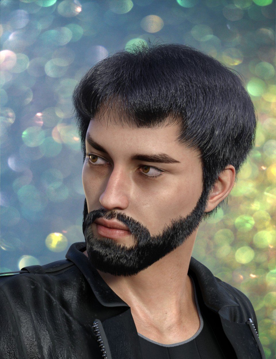 dForce Trendy Overdue Hair and Beard for Genesis 8 Male(s)_DAZ3DDL