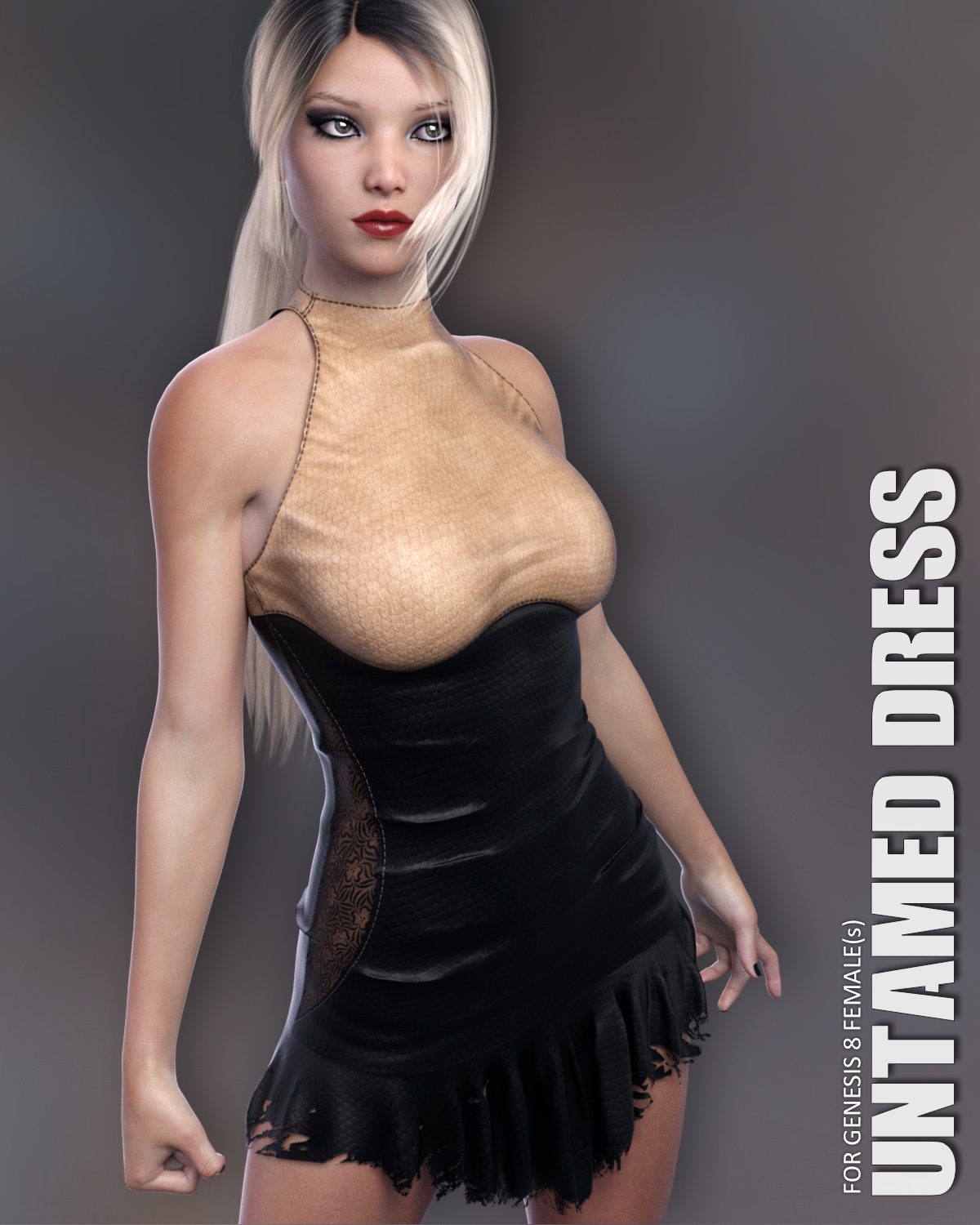 dForce Untamed Dress for Genesis 8 Females_DAZ3DDL