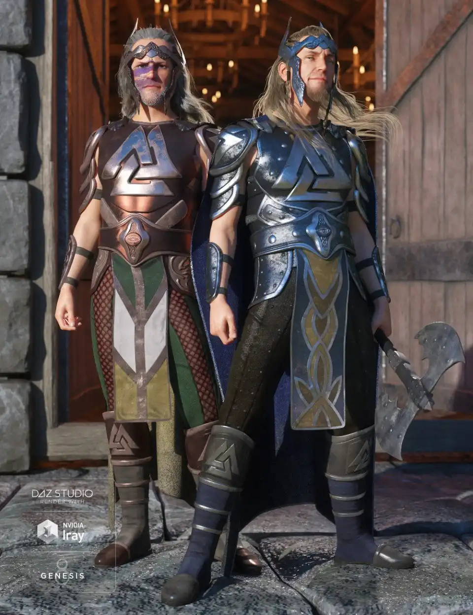 dForce Warrior King Outfit Textures_DAZ3D下载站