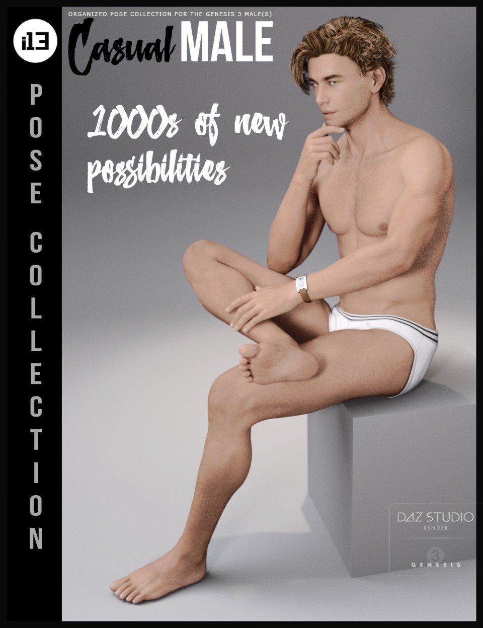 i13 Casual Male Pose Collection for the Genesis 3 Male(s)_DAZ3D下载站