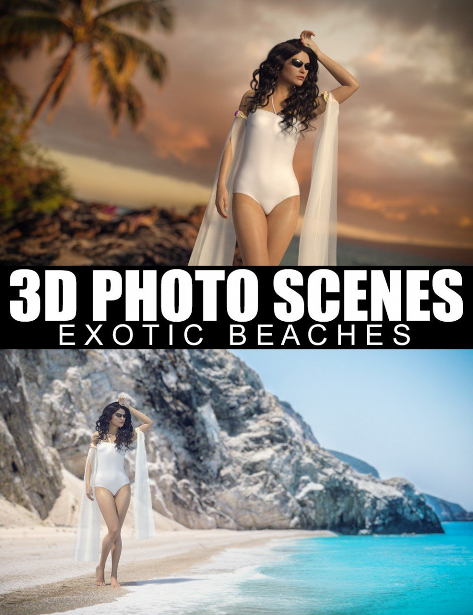 3D Photo Scenes – Exotic Beaches_DAZ3D下载站