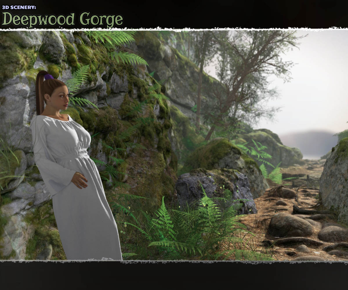 3D Scenery: Deepwood Gorge_DAZ3D下载站