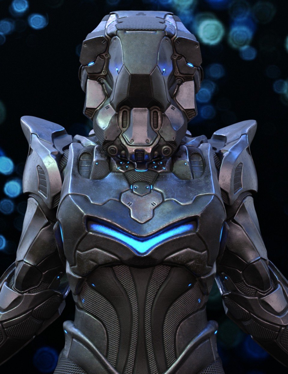 A.N.T.S Armored Nano Tech Suit for Genesis 8 Female_DAZ3D下载站