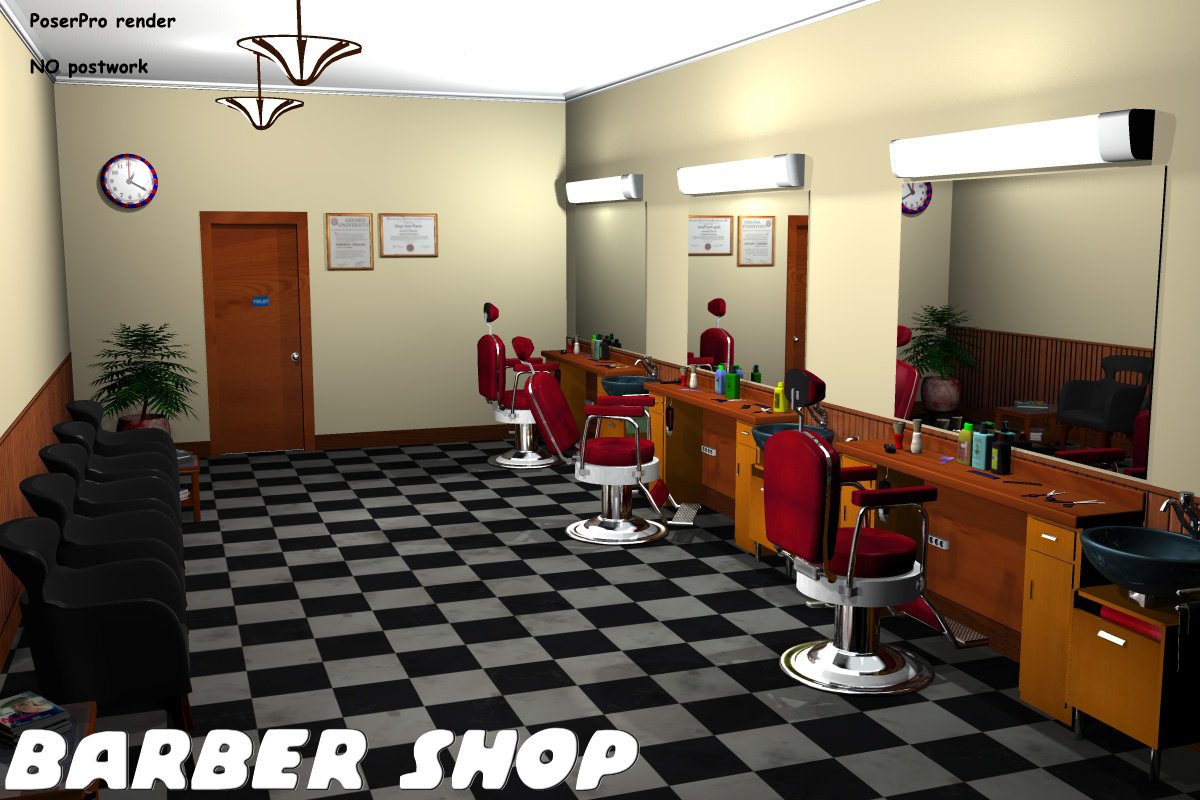 Barber Shop_DAZ3D下载站