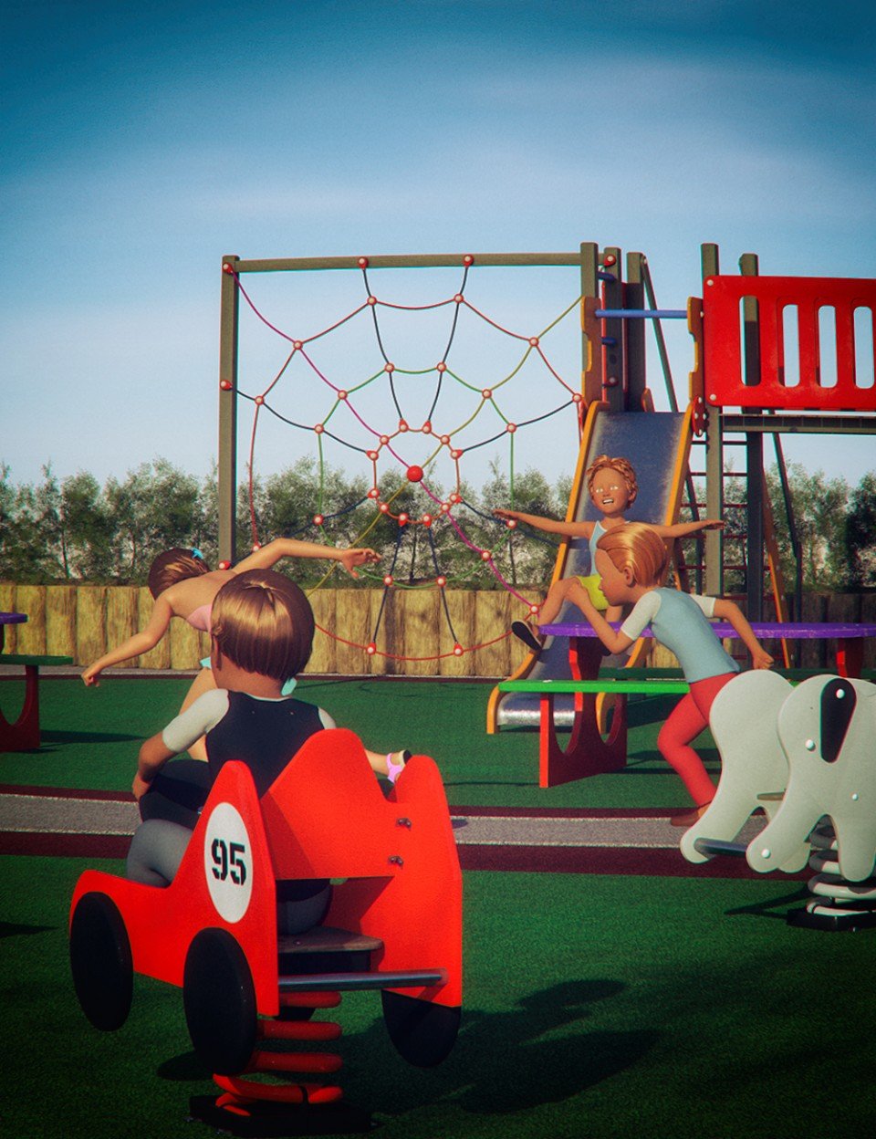 Children Outdoor Playground_DAZ3D下载站