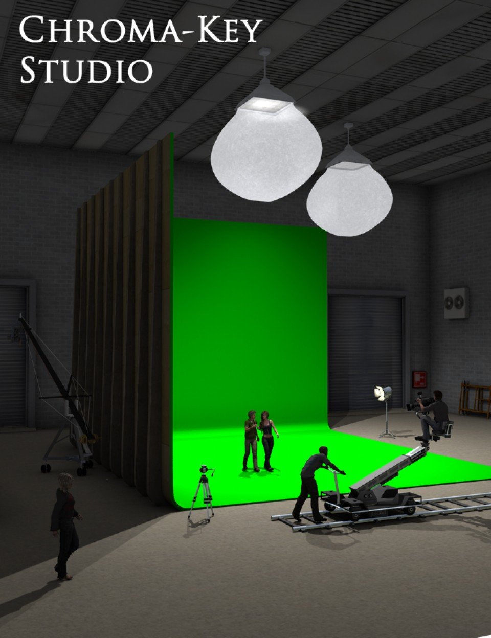 Chroma-Key Green Screen Studio_DAZ3D下载站