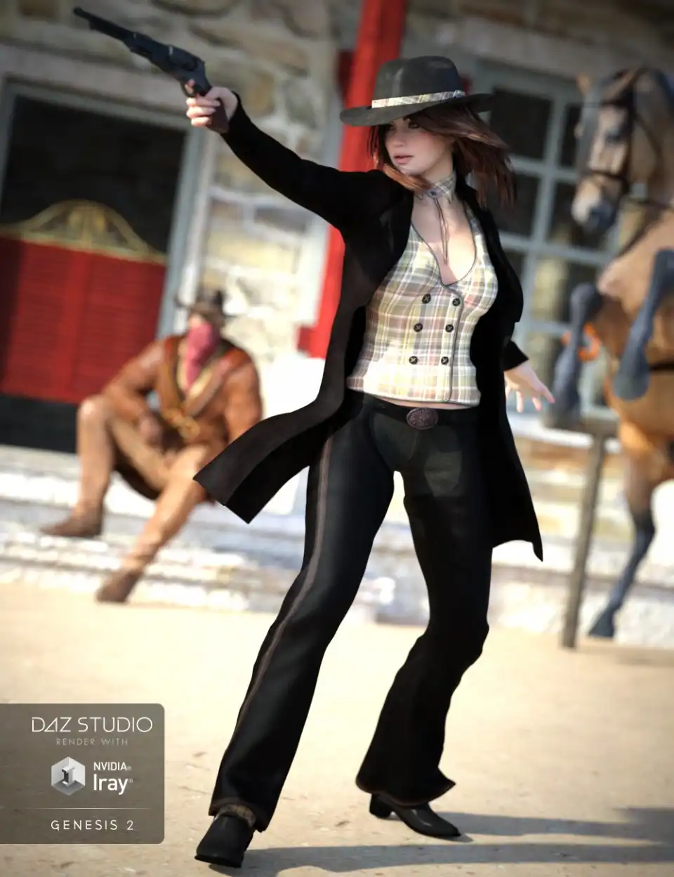 Cowgirl for Genesis 2 Female(s)_DAZ3D下载站