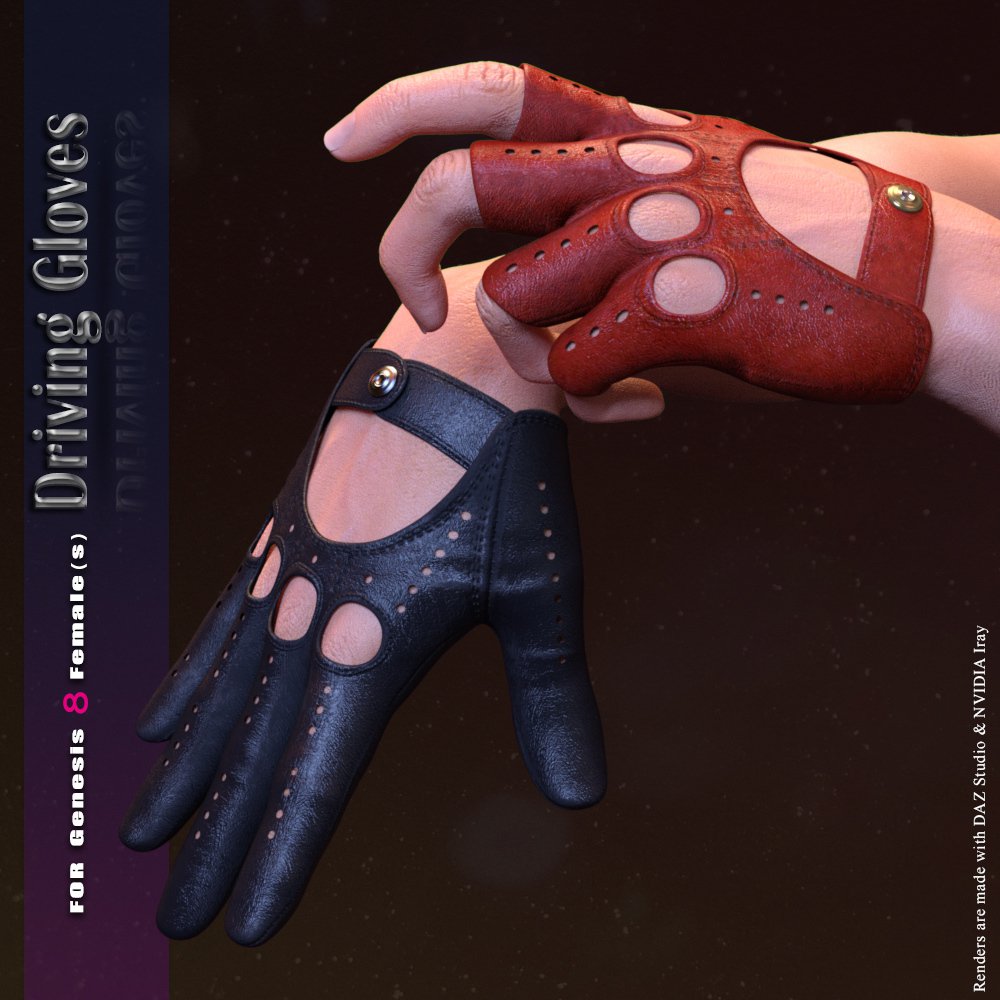 Driving Gloves for Genesis 8 Female(s)_DAZ3D下载站