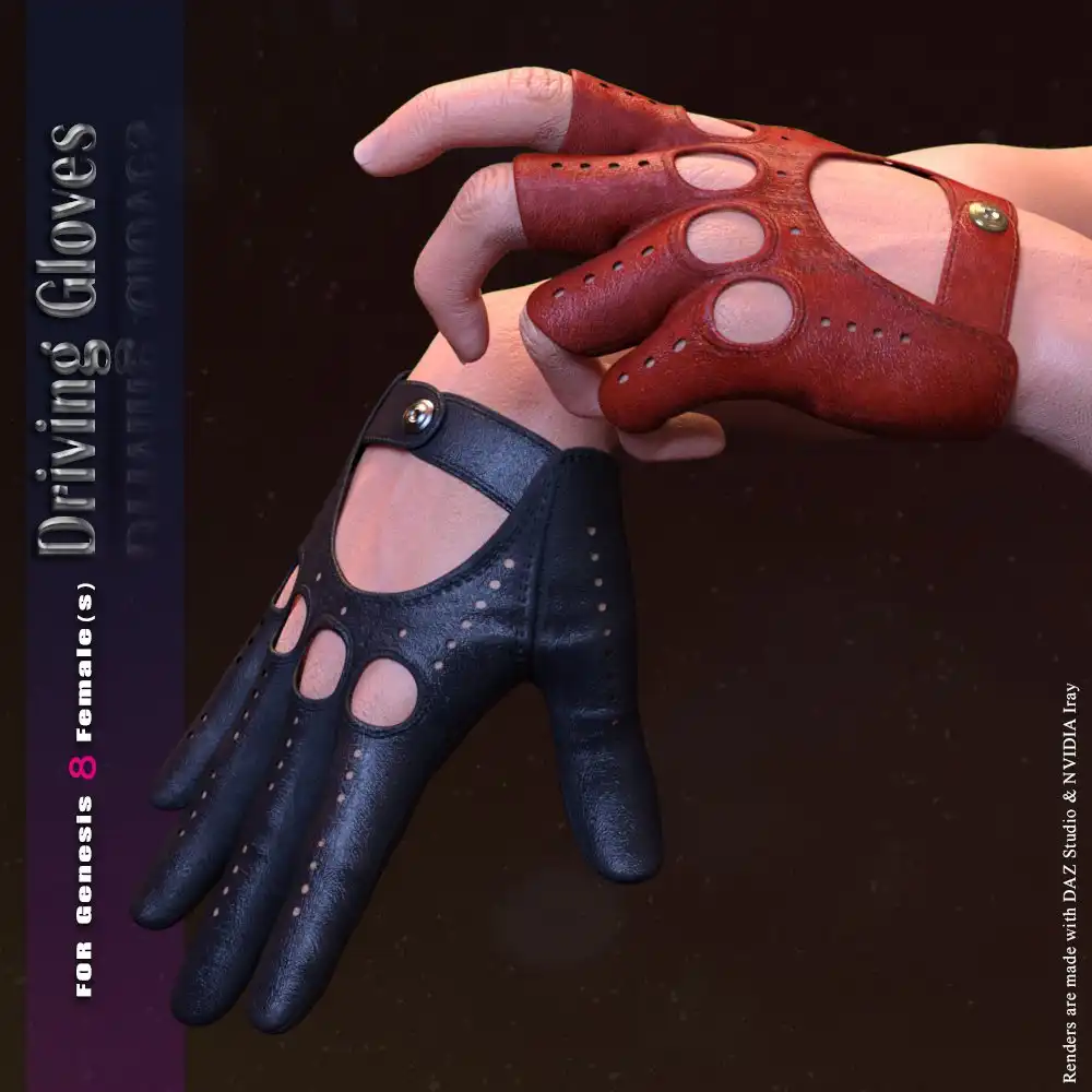 Driving Gloves for Genesis 8 Female(s)_DAZ3DDL