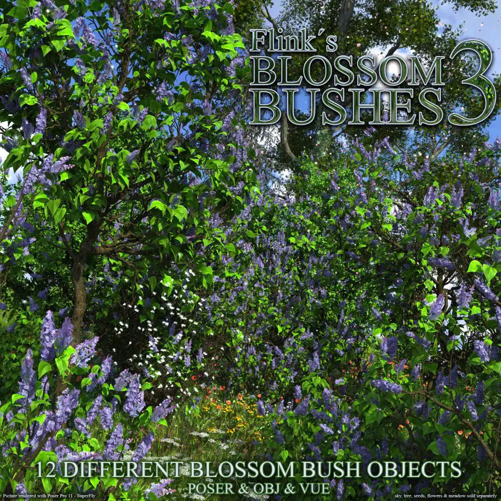 Flinks Blossom Bushes 3_DAZ3DDL