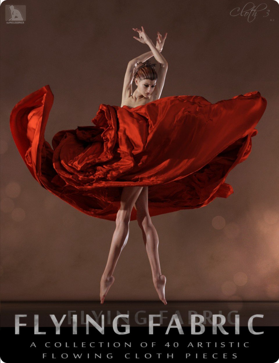 Flying Fabric – Artistic Flowing Cloth Pieces_DAZ3D下载站