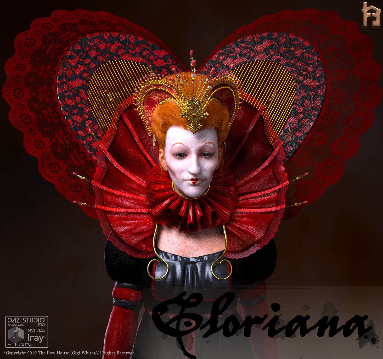 Gloriana Elizabethan Headdress G8F_DAZ3DDL