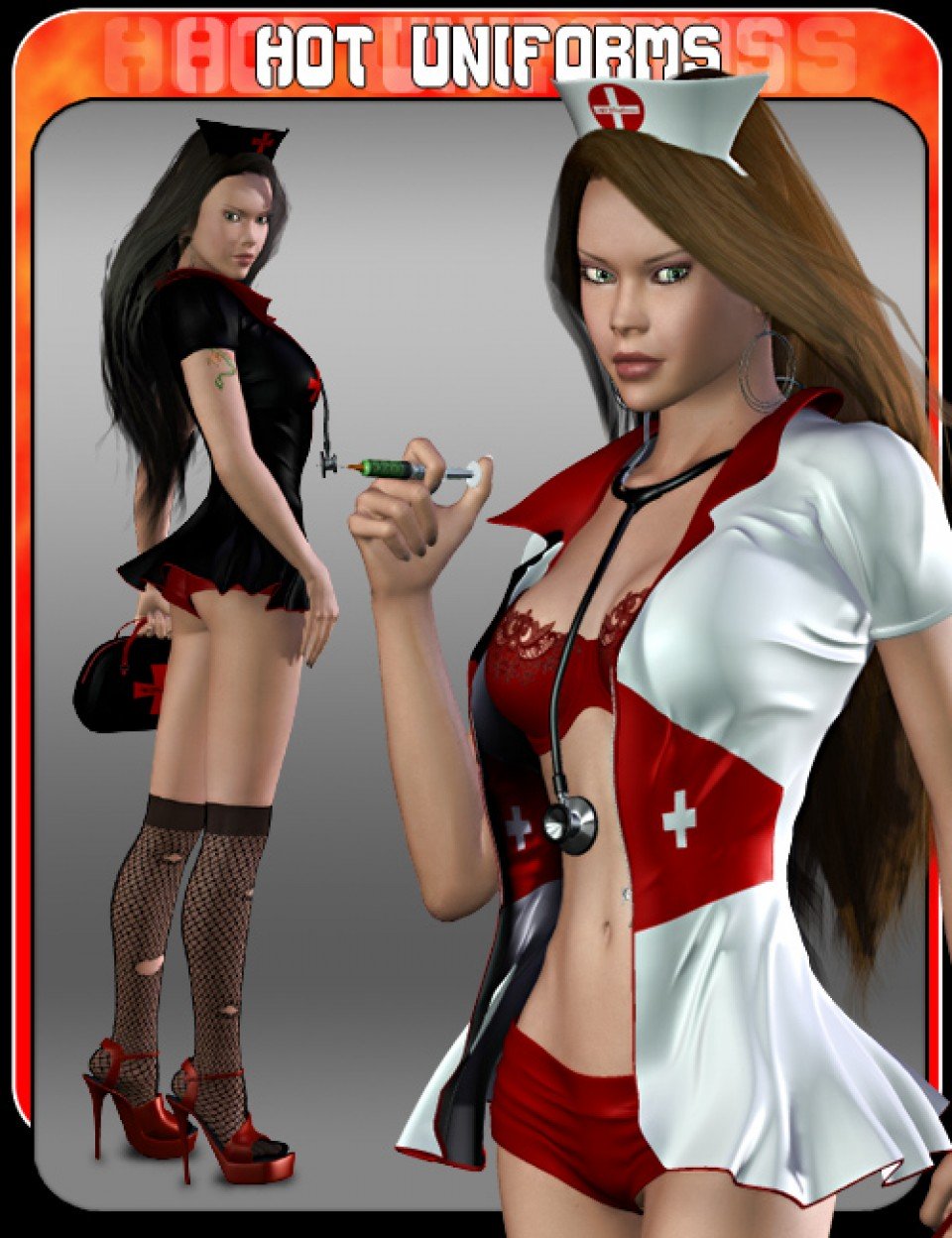 Hot Uniforms Nurse V4_DAZ3D下载站