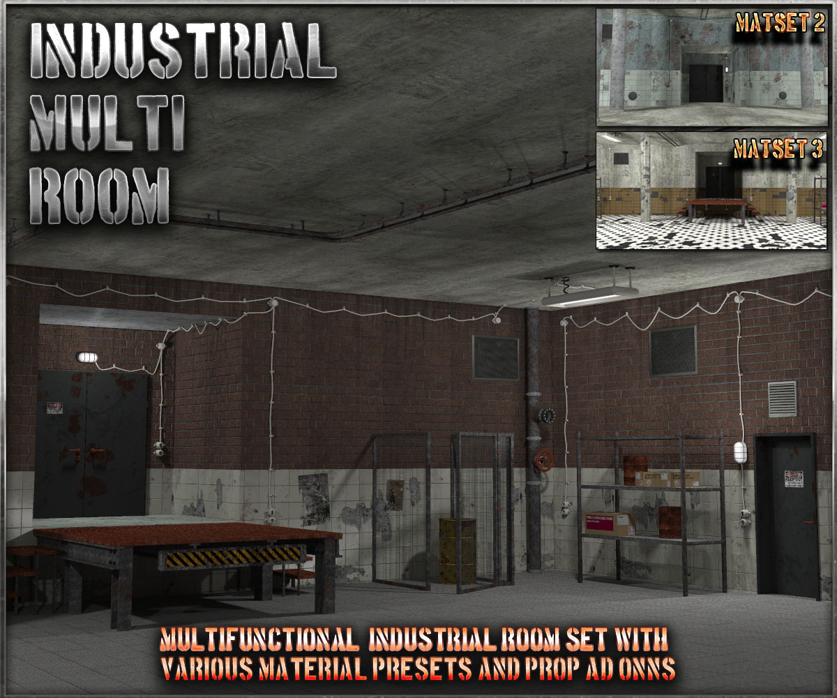 Industrial Multi Room_DAZ3D下载站