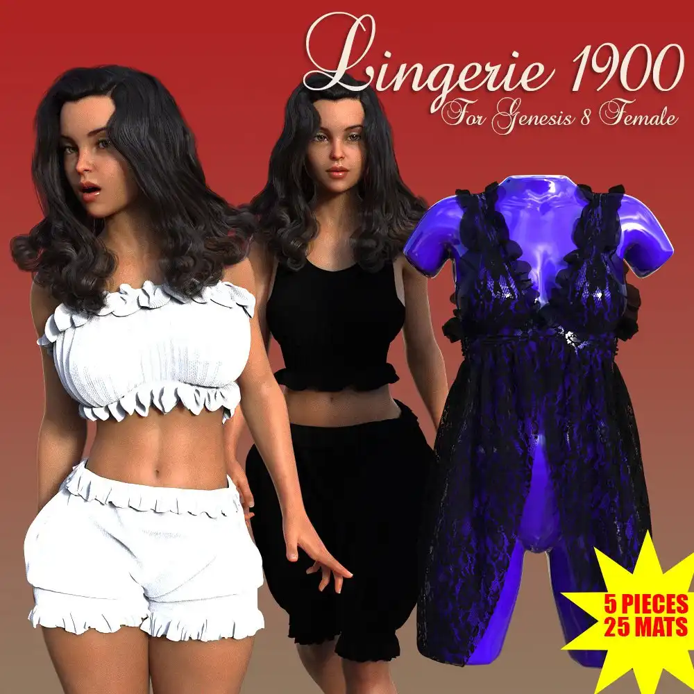 Lingerie 1900 for G8F_DAZ3D下载站