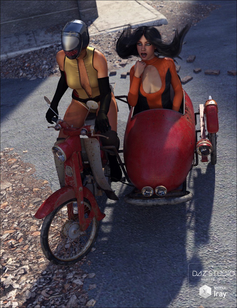 Moped Side Car_DAZ3D下载站