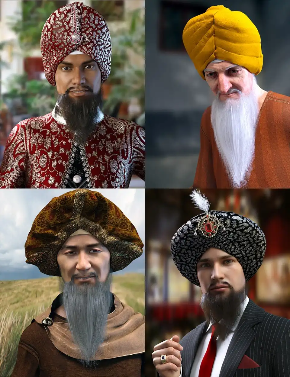 Morphing Turban and Beard for Genesis 8 Male(s)_DAZ3DDL