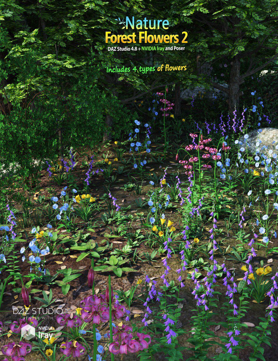Nature – Forest Flowers 2_DAZ3D下载站