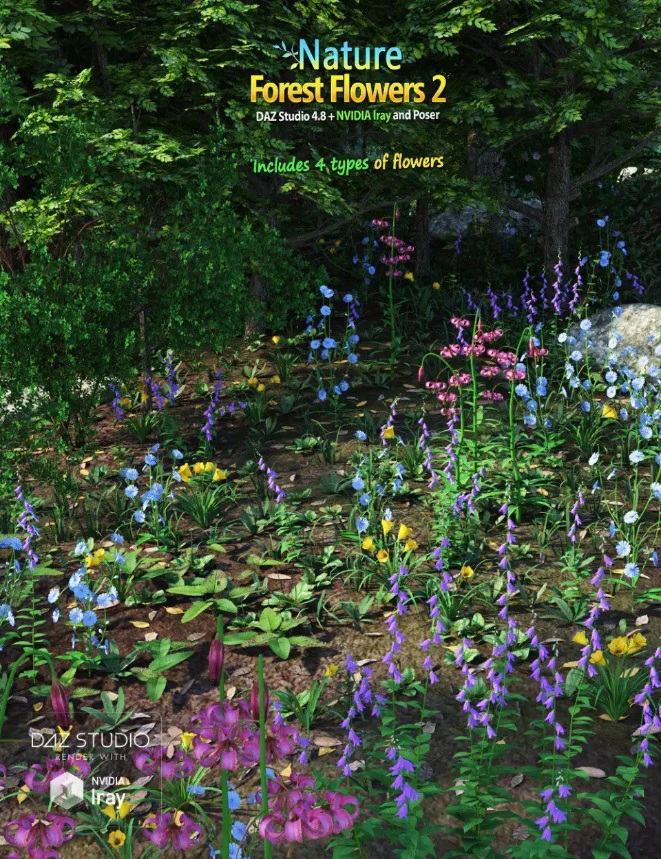 Nature – Forest Flowers 2_DAZ3D下载站
