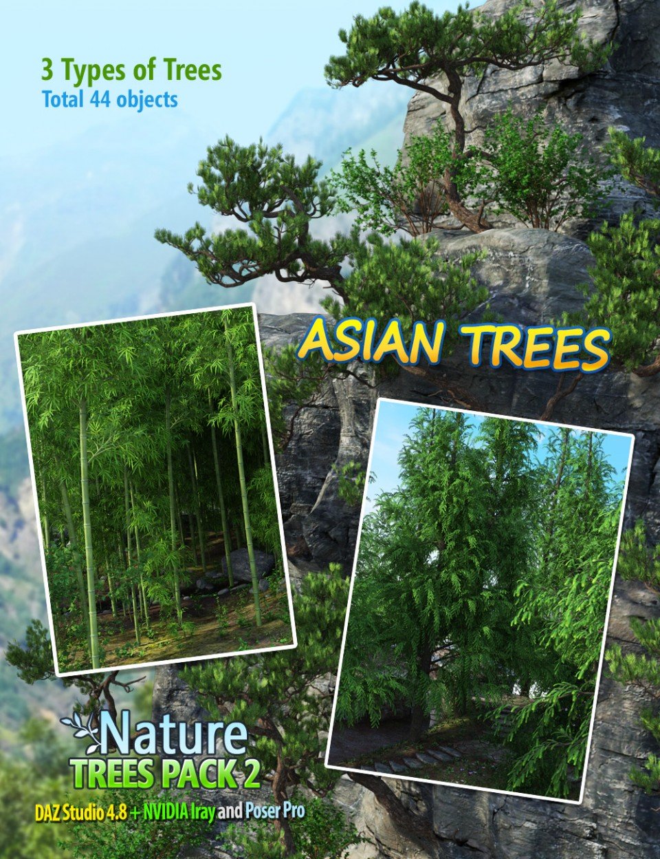 Nature – Trees Pack 2_DAZ3D下载站