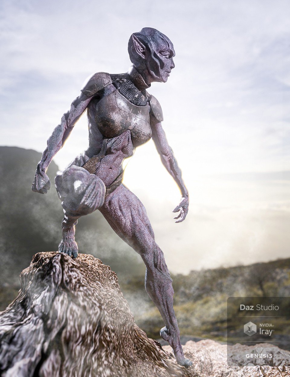 Oumua HD Alien Creature for Genesis 8 Female_DAZ3D下载站
