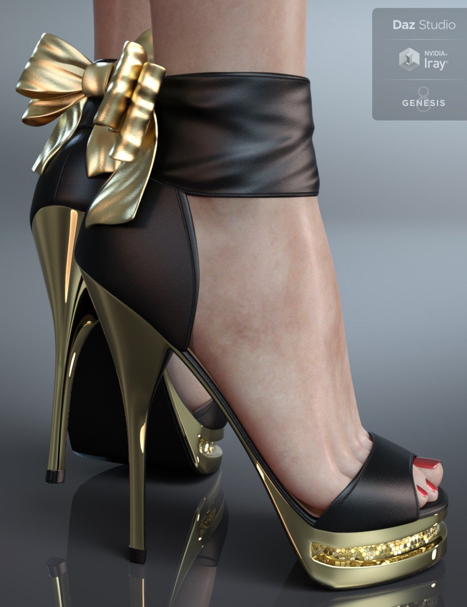 Party Shoes for Genesis 8 Female(s)_DAZ3D下载站