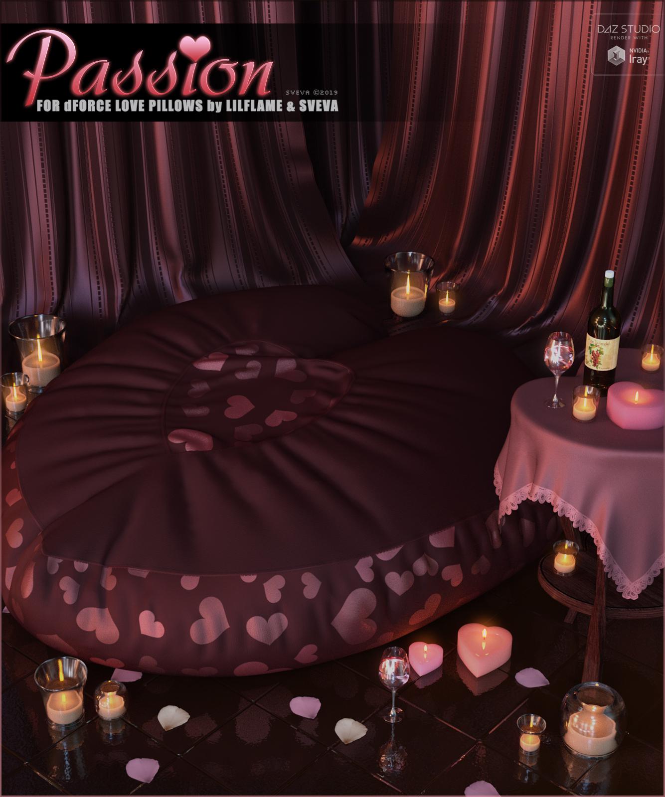Passion for dForce Love Pillows_DAZ3D下载站