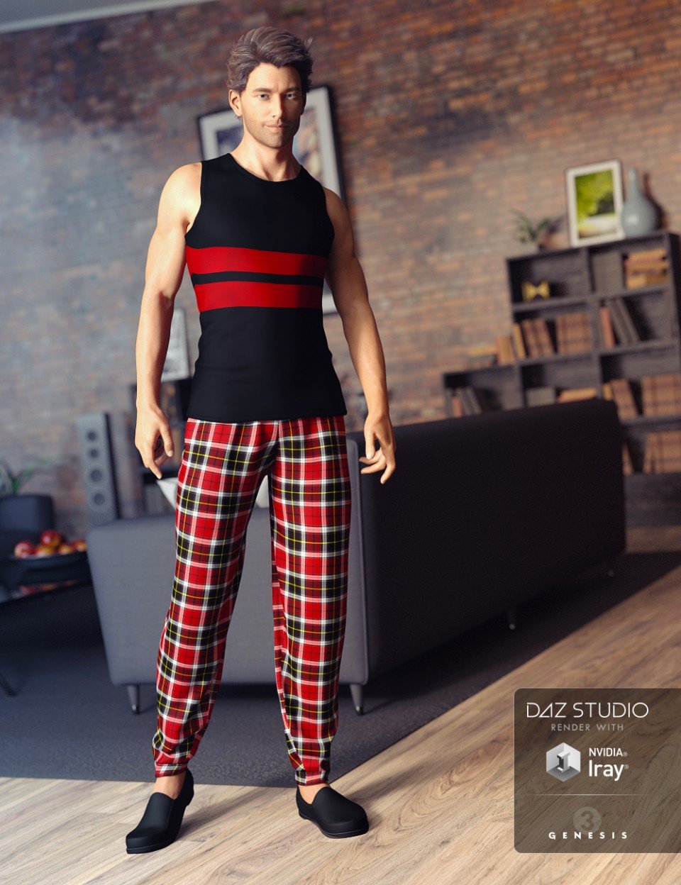 Relaxed Night Outfit for Genesis 3 Male(s)_DAZ3DDL