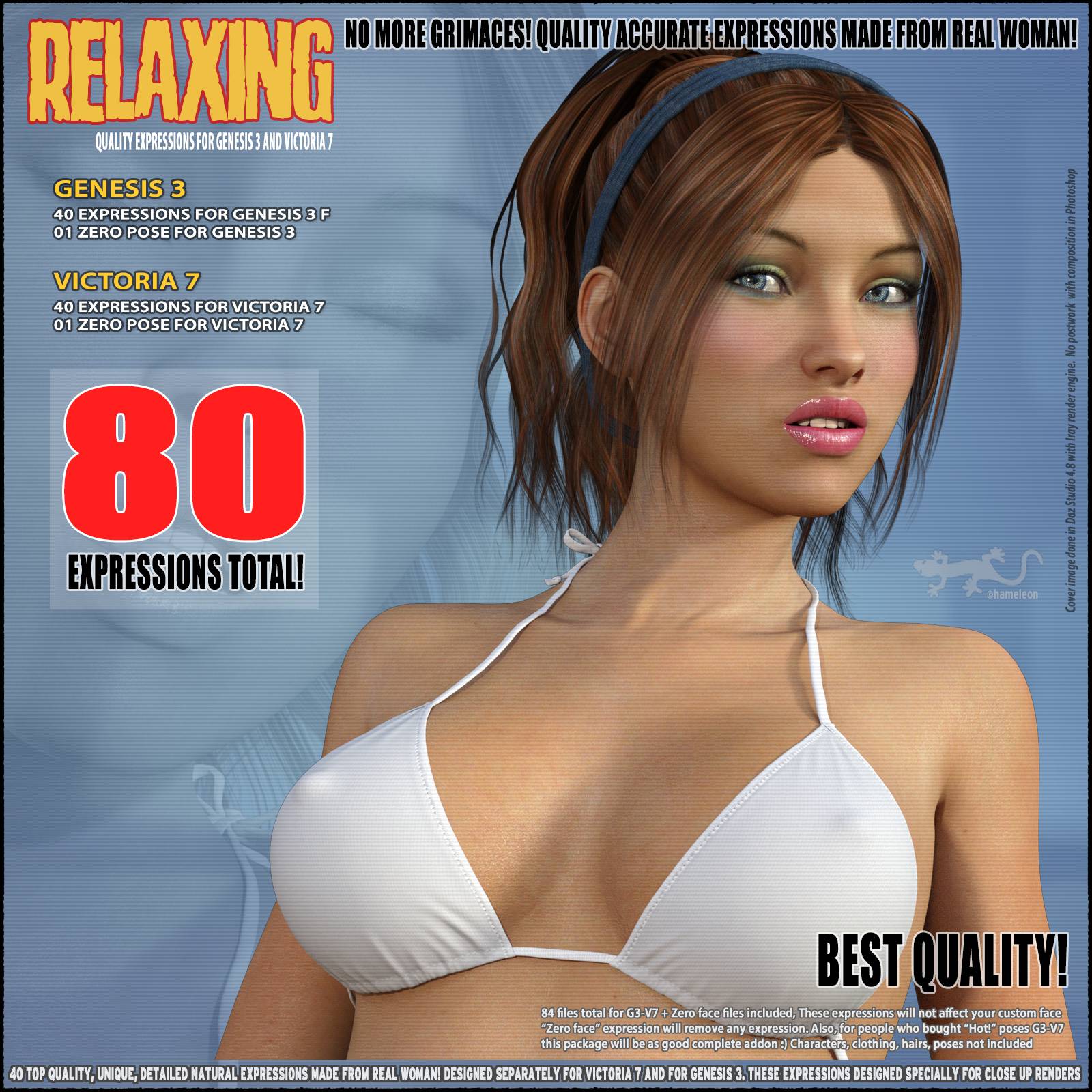 Relaxing – Expressions for G3V7_DAZ3D下载站