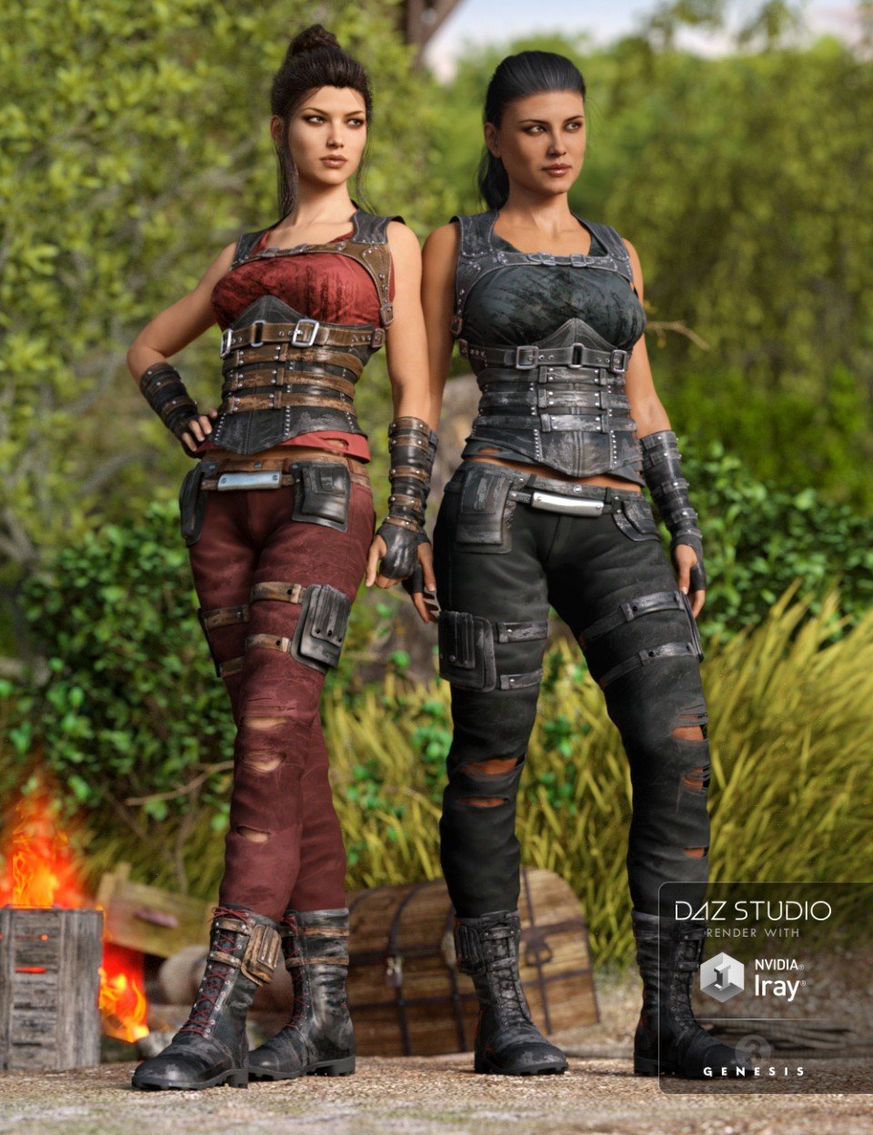 Relentless Mercenary Outfit Textures_DAZ3D下载站